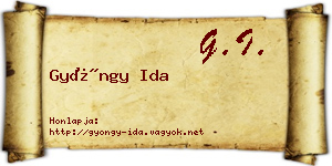 Gyöngy Ida névjegykártya