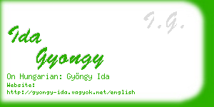 ida gyongy business card
